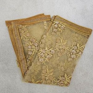 Traditional Embroidered Work Bridal,Wedding DuppataWear Indian Dupatta gold net…